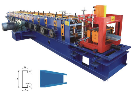 7.5KW ρόλος Γ Purlin που διαμορφώνει υδραυλικό Punching καναλιών μηχανών Γ