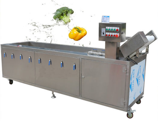 800kg/h φυτικό πλυντήριο φυσαλίδων, πλυντήριο φρούτων 3.2m βιομηχανικό