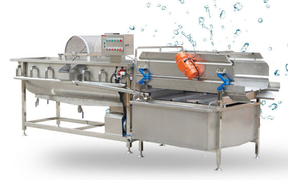 4.2KW πλυντήριο 1500kg/h φυσαλίδων φρούτων με τη συσκευή αφαίρεσης ακαθαρσιών