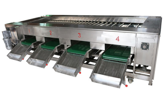 2000kg/h μηχανήματα επεξεργασίας τροφίμων, φυτικός ταξινομώντας εξοπλισμός φρούτων